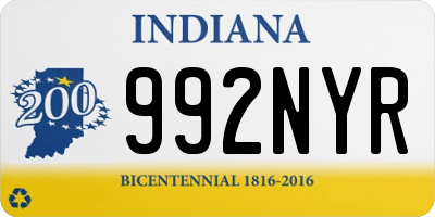 IN license plate 992NYR