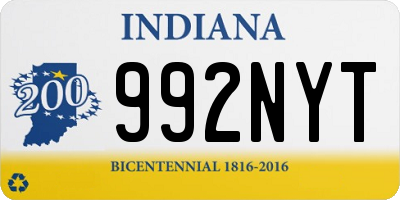 IN license plate 992NYT