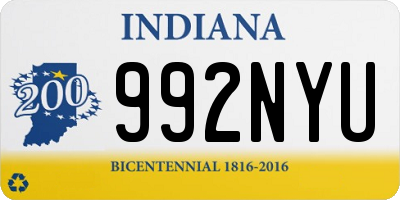 IN license plate 992NYU
