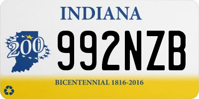 IN license plate 992NZB