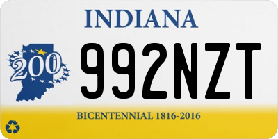 IN license plate 992NZT