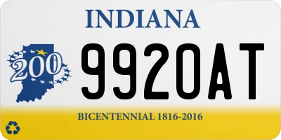 IN license plate 992OAT