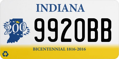 IN license plate 992OBB