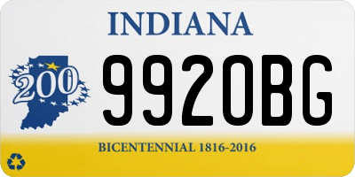 IN license plate 992OBG