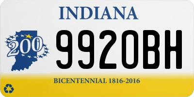 IN license plate 992OBH