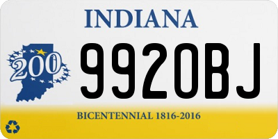 IN license plate 992OBJ