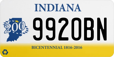 IN license plate 992OBN