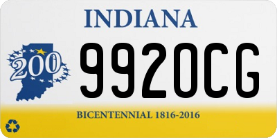 IN license plate 992OCG