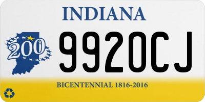 IN license plate 992OCJ