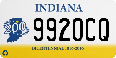 IN license plate 992OCQ