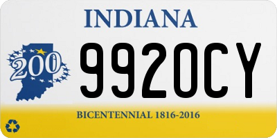 IN license plate 992OCY