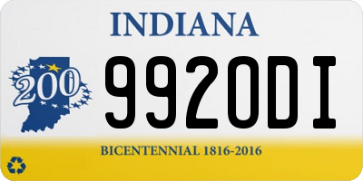 IN license plate 992ODI