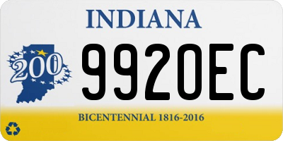 IN license plate 992OEC