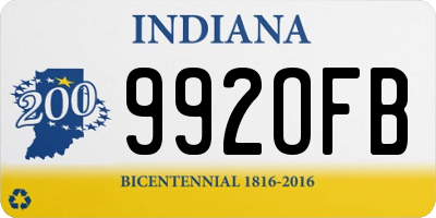 IN license plate 992OFB