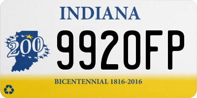 IN license plate 992OFP