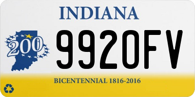 IN license plate 992OFV