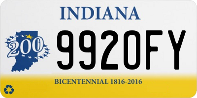 IN license plate 992OFY