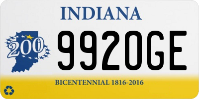 IN license plate 992OGE