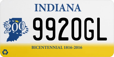 IN license plate 992OGL