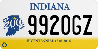 IN license plate 992OGZ