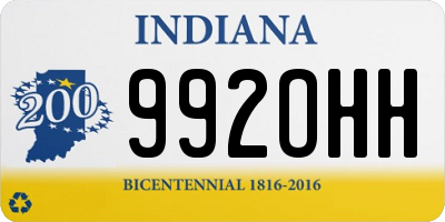 IN license plate 992OHH