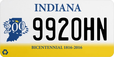 IN license plate 992OHN