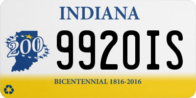 IN license plate 992OIS