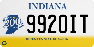 IN license plate 992OIT