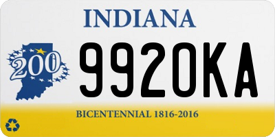 IN license plate 992OKA