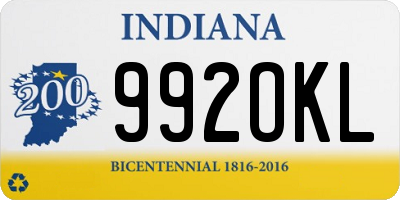 IN license plate 992OKL