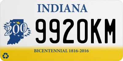 IN license plate 992OKM