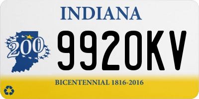 IN license plate 992OKV