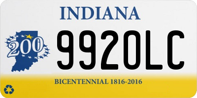 IN license plate 992OLC