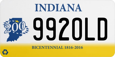 IN license plate 992OLD