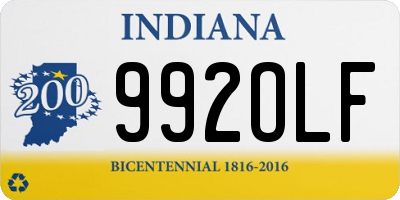 IN license plate 992OLF