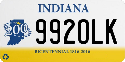 IN license plate 992OLK