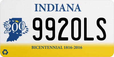 IN license plate 992OLS