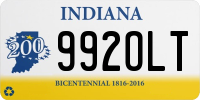 IN license plate 992OLT