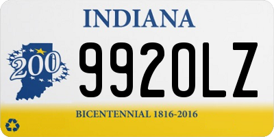 IN license plate 992OLZ