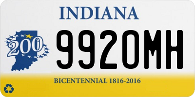 IN license plate 992OMH