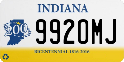 IN license plate 992OMJ