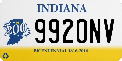 IN license plate 992ONV