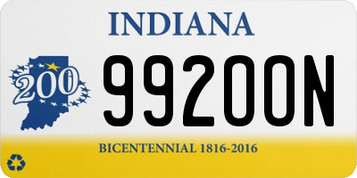 IN license plate 992OON