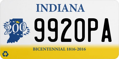 IN license plate 992OPA