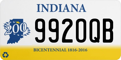 IN license plate 992OQB