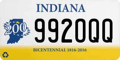 IN license plate 992OQQ