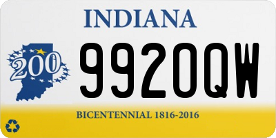 IN license plate 992OQW