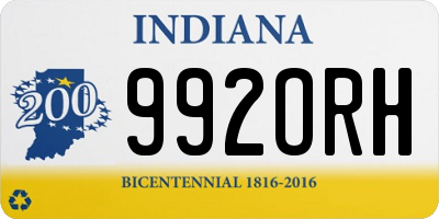 IN license plate 992ORH