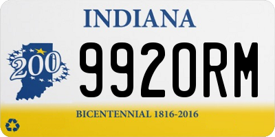 IN license plate 992ORM