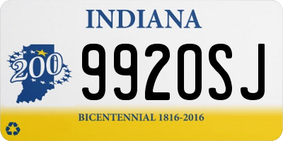 IN license plate 992OSJ